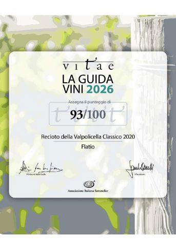 Recioto della Valpolicella DOCG 2020 FlaTío - 4 viti guida Vitae AIS 2026