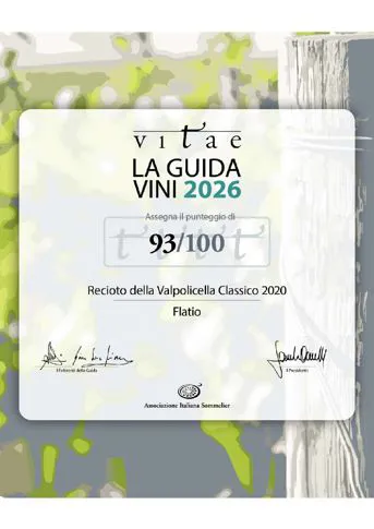 Recioto della Valpolicella DOCG 2020 FlaTío - 4 Viti Guide Vitae AIS 2026